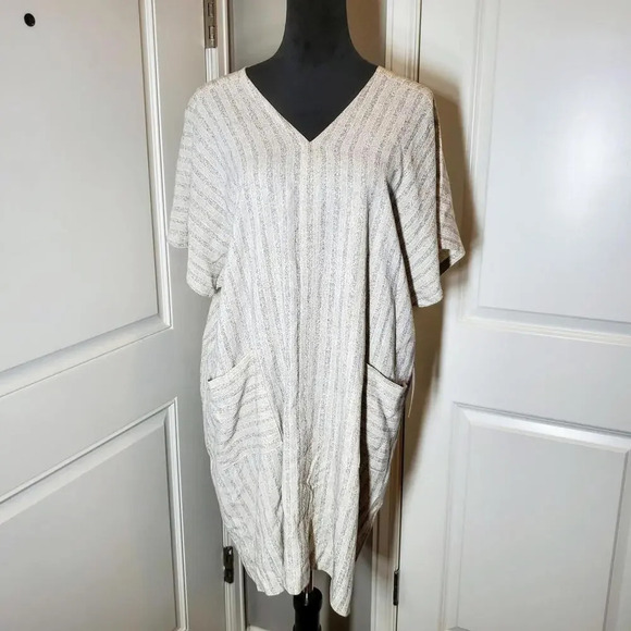 NWT Due South | Grade and Gather | Cotton Linen Stripe Dress | Size S/M - Picture 2 of 15